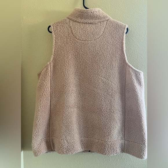 For The Republic Athlesiure Preppy Sherpa Vest Full Zip Light Pink Women's 1X‎ - Picture 3 of 10